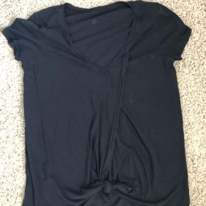 Lululemon black tie front shirt. Size 8